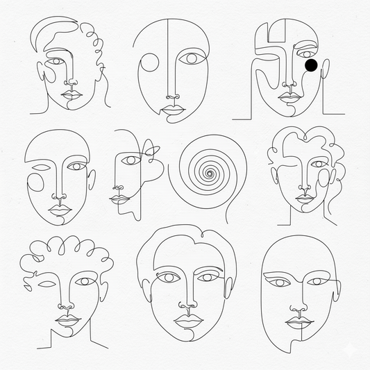 Minimalist Line Art Wall Poster Bundle – 6 Elegant Digital Prints (PDF)